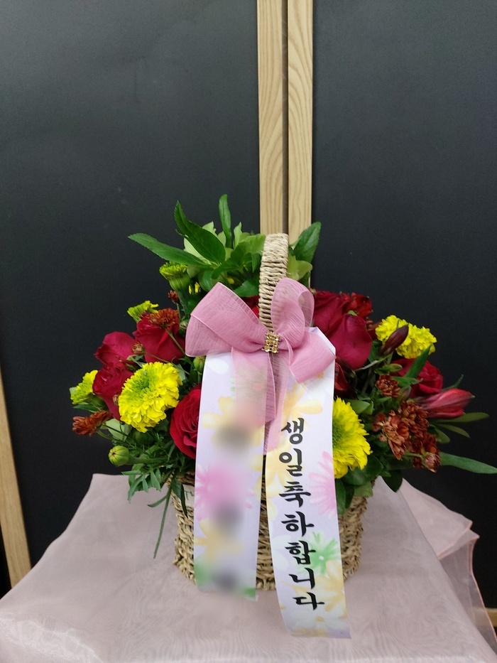 주문자 민ㅇㅇ님이 아산으로 주문하신 꽃바구니 